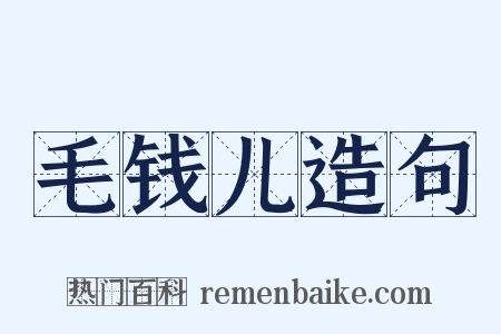 毛钱儿造句是什么意思的图片